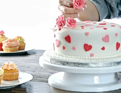 Piatto Girevole Per Decorare Torte - 12 Pollici In Lega Di Alluminio - Base Rotante Per Pasticceria - Foto 3