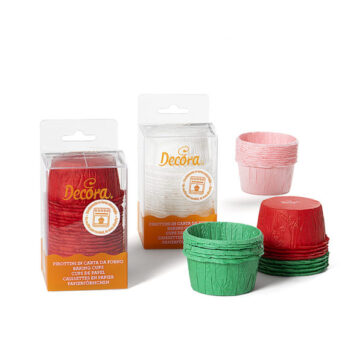 Confezione di pirottini increspati per muffin da 25 pezzi