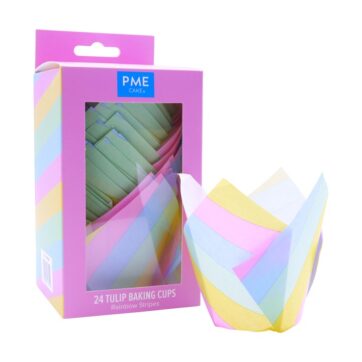 Rainbow Stripes Tulip - Pirottini Muffin 24PZ