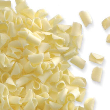 Riccioli di Cioccolato Fondenti perfetti per decorare torte, cupcakes, biscotti, desserts e molto altro.ccioli di cioccoltato Bianco in confezioni apri e chiudi