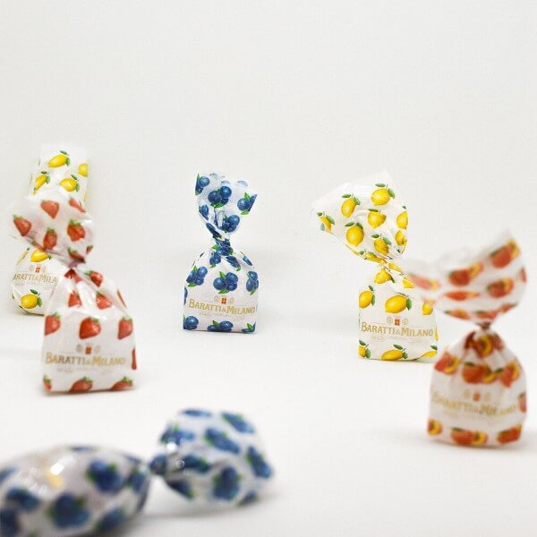 Confezione di Caramelle Ripiene di frutta in confezione da 500gr
