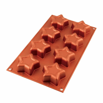 SF107-Stampo In Silicone N.8 Stelle ø70 H 25MM