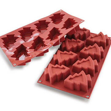 Stampo per dolci in silicone Pino. Dimensione: 83,5X68 H 30,5 MM 8 pz