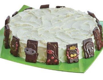 Stampo per cioccolatini in silicone rosso tema safari con 16 cavità da 17 ml