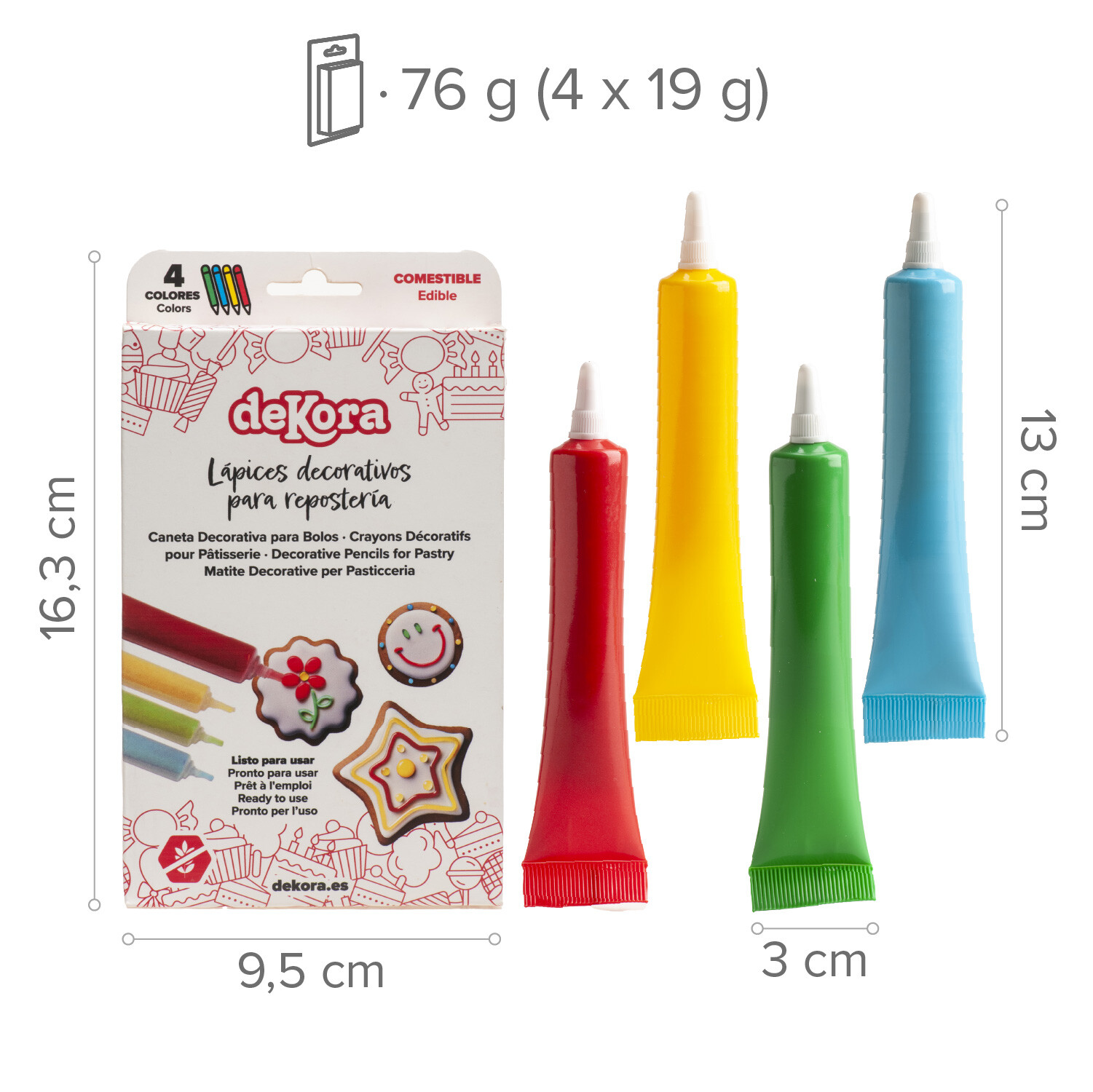 Set 4 Penne glassa commestibile 1