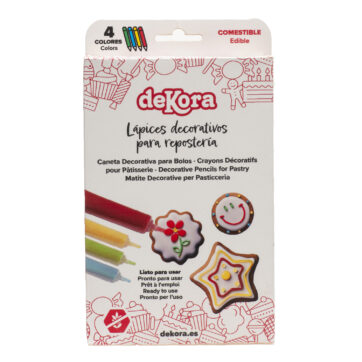 Set 4 Colori Per Glassare - Penne Decorative Commestibili 4x19G
