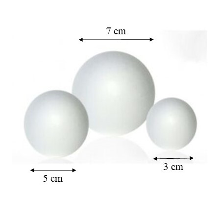 Sfera In Polistirolo MCE-Commerce 15 Cm | Bianca, Liscia, 1 Pezzo | Per Bricolage, Modellismo E Decorazioni Fai Da Te