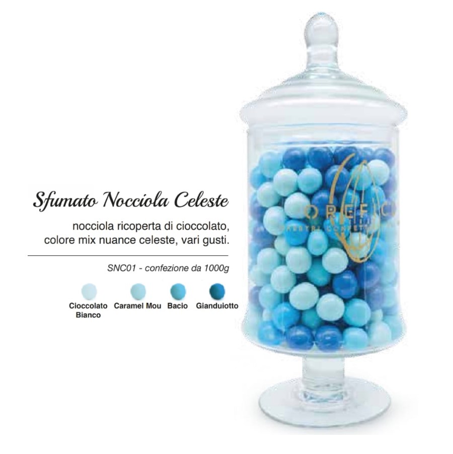 Confetti Nocciola Sfumati Celeste 1 kg