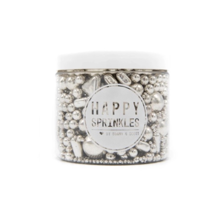 Silver Explosion mix argento 190g 1 Confezione di Happy Sprinkles mix argento 190gr