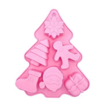 Stampo in Silicone Natale con 6 Simpatiche cavità