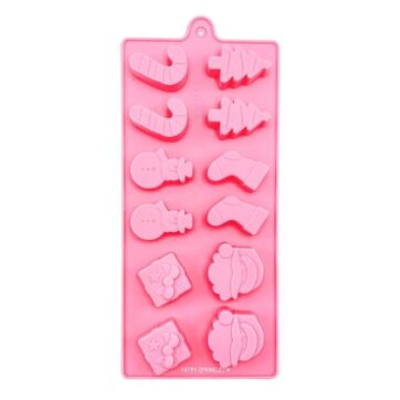 Stampo in Silicone Natale con 12 Simpatiche cavità