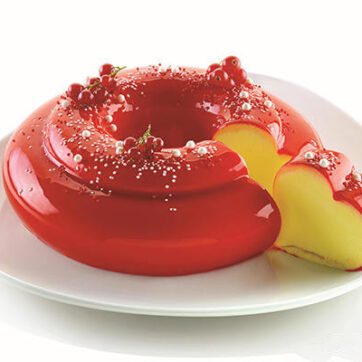 Stampo in silicone per torta Abbraccio con effetto tridimensionale dimensione Ø 220 h 65 mm