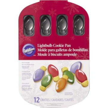 Teglia antiaderente per biscotti Lampadina con 12 cavità