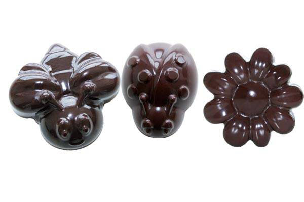 Stampo per cioccolatini in silicone Springlife. Dimensioni Cioccolatino: 36X26 H 15 MM