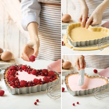 Design Tart Cuore - Stampo Crostata Smerlato Con Fondo Mobile - Cake Love