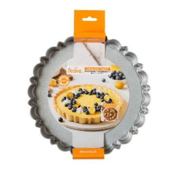 Stampi crostate con fondo mobile in acciaio antiaderente Dimensioni: 25 x h 3cm