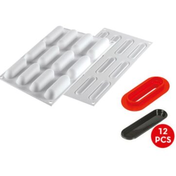 Stampo professionale in silicone delle Fingers da 12 cavità da 80mm x 22mm x h22mm