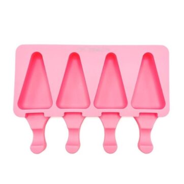 Stampo in Silicone per gelato o cakesicle a forma di triangolo da 4 cavitร