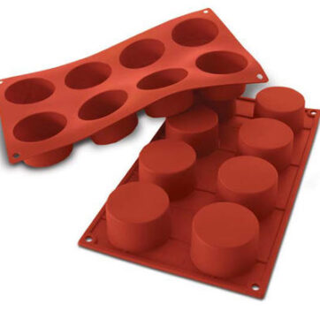 Stampo in silicone cilindro da 8 cavita Dimensioni ø60 H 35 MM