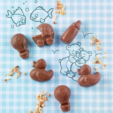 Stampo per cioccolatini in silicone Choco Baby Dimensioni:107 x 215 x h 17 mm