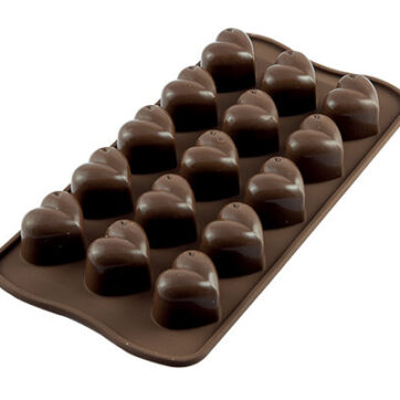Stampo in silicone per cioccolatini Cuore Dimensione: 30 x 22 h 25 mm Volume: 150 ml