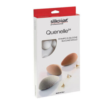 Stampo in Silicone Quenelle 24 della Silikomart. Dimensioni: 63x29 h 28 mm