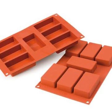 Stampo per dolci in silicone Rettangolo Dimensione: : Ø 87 x 48 h 24 mm 7pz