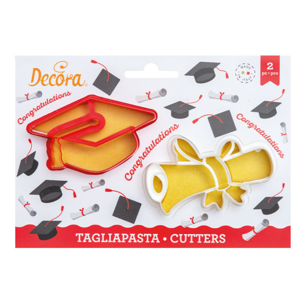 Set di 2 tagliapasta tocco di laurea e pergamena