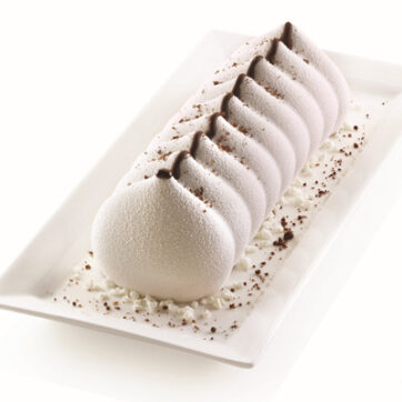 Stampo in silicone per torta Meringa con bordi smussati dimensioni 250x90 h 75 mm Volume: 1100 ml;