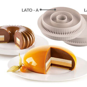 Stampo in silicone per torta Multi-Inserto Round con effetto tridimensionale dimensione 210mm x 246mm x h25mm, Ø176mm