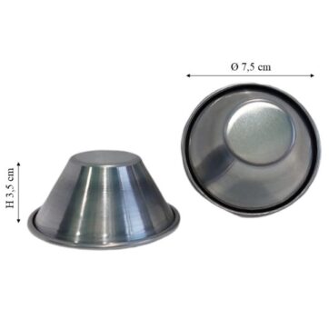 Stampo in Alluminio 99,5% Forma pasticciotto.