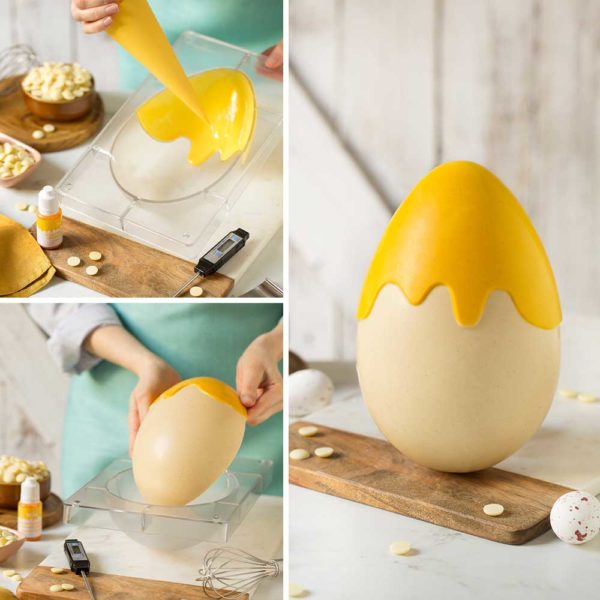 Stampo uovo di cioccolato in policarbonato colata da 250gr