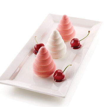 Stampo in silicone a forma di vortice con 6 cavità dimensioni Ø 60 h 70 mm