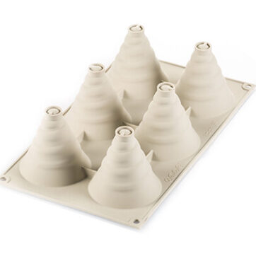 Stampo in silicone a forma di vortice con 6 cavità dimensioni Ø 60 h 70 mm