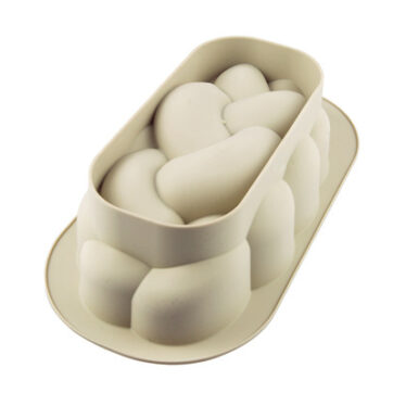 Stampo in silicone per pane. Il Treccia stampo ha dimensioni 288mm x 156mm x h83mm