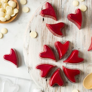 Stampo per cioccolatino in policarbonato dimensioni 12 Cavità da 30 x 40 x 20 h mm – Stampo 200 x 120 x 22 h mm