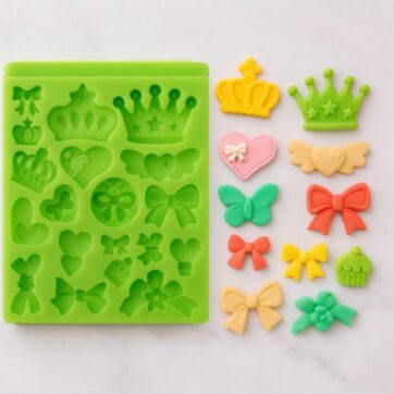 Tappetino In Silicone Corone Fiocchi Cuori Cupcake