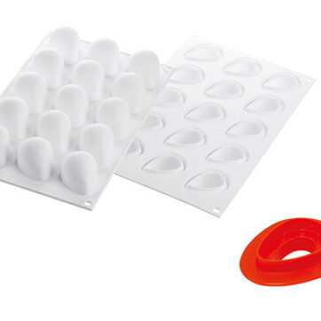 Stampo in Silicone di Fragola 30 Dimensioni: 48x37 h 33mm 15pz