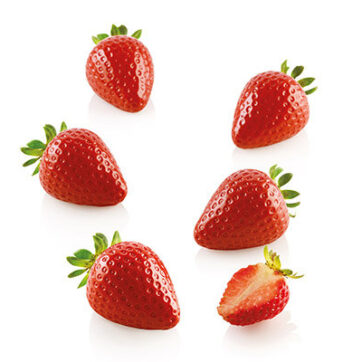 Stampo in Silicone di Fragola 30 Dimensioni: 48x37 h 33mm 15pz