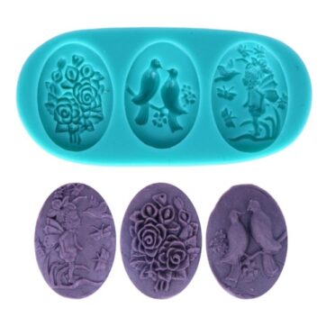 Stampo in Silicone 3 forme a tema primavera