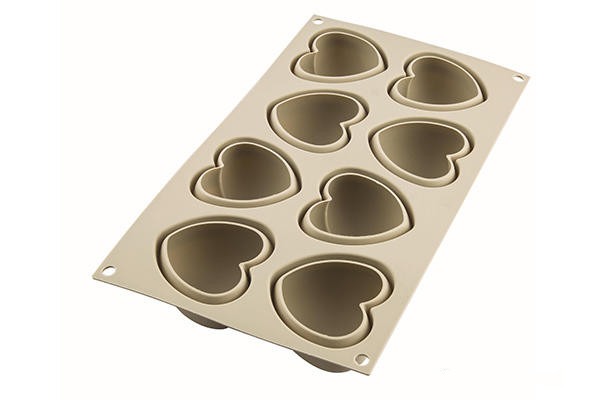 Stampo in silicone Cuoricino Stampo per dolci Cuoricino-Stampo In Silicone 63X65 H 39 MM