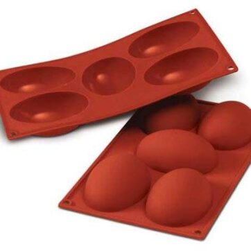 Stampo per dolci in silicone Mezzo uovo Dimensione: 102x73xh36 x5pz