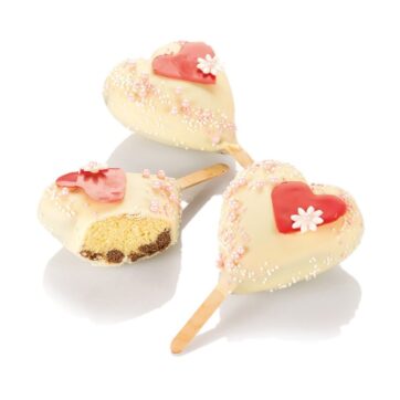 Set Stampo+Vassoio+Stecchi per gelato in silicone mini cuori