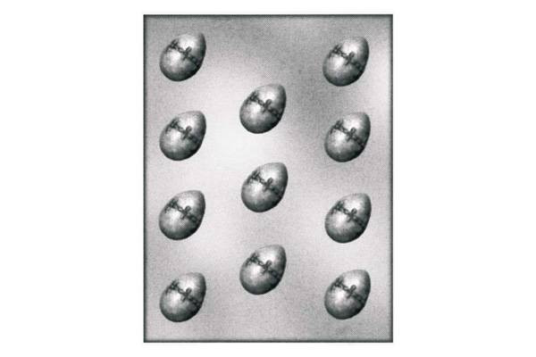Stampo termoformato per cioccolatini tema pasquale. Dimensione: 42 x 30 h 14 mm