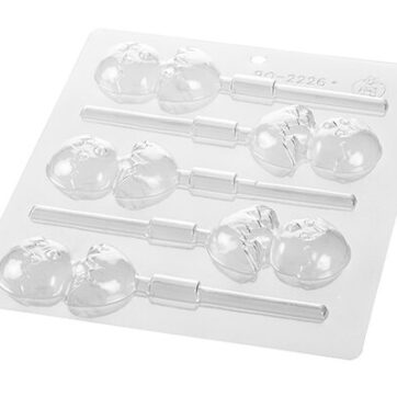 Stampo termoformato per cioccolatini tema pasquale. Dimensione: 35 x 55 h 16 mm