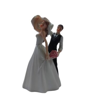 Statuine Sposi Con Fiori - Per Torte Di Matrimonio