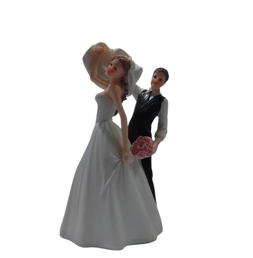 Statuine Sposi Con Fiori - Per Torte Di Matrimonio