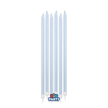 Candele Stelo Per Torte - Celeste Baby 12Pz