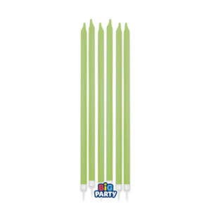 Candele Stelo Per Torte - Verde Oliva 12Pz