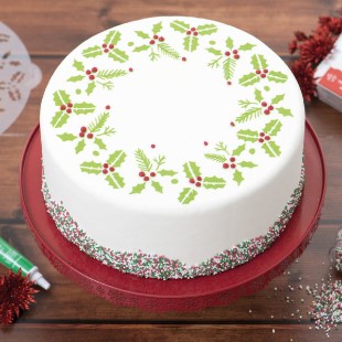 Stencil natale Ghirlanda 25cm